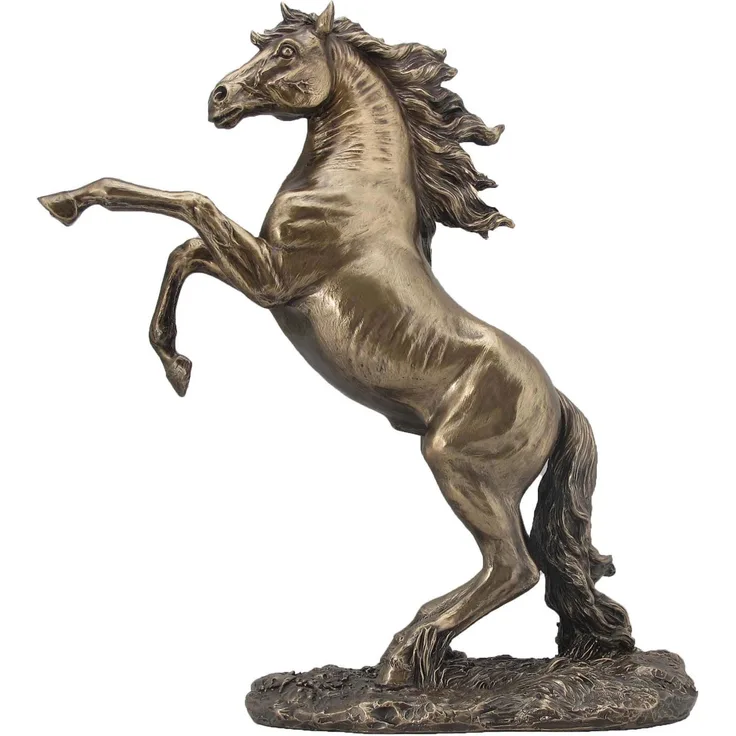 Veronese Figur Pferd auf Hinterfüssen bronziert Pferd Skulptur Pferde