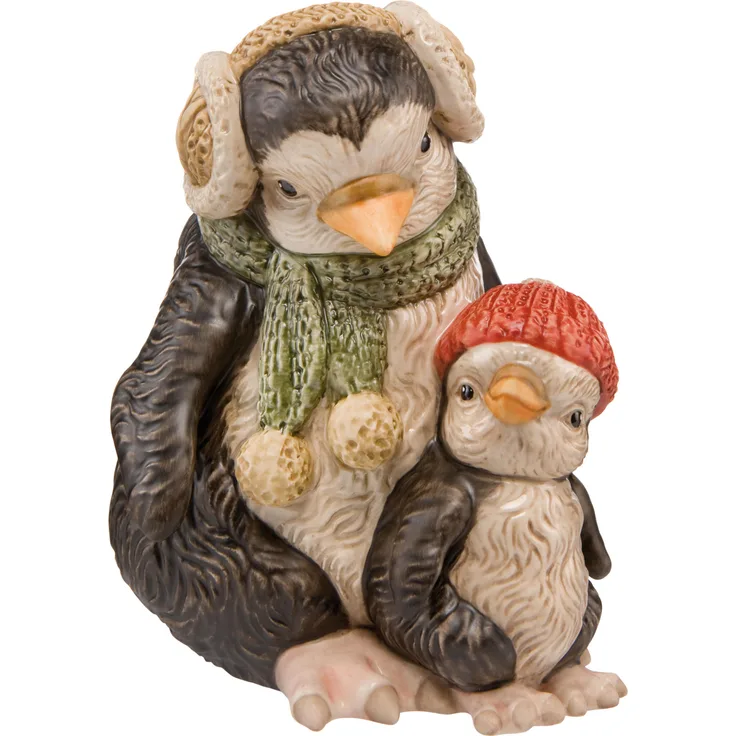 Göbel Weihnachten Frida und Helma Pinguin Figur, Weihnachtsfigur, Porzellan, 13 cm, 66703091