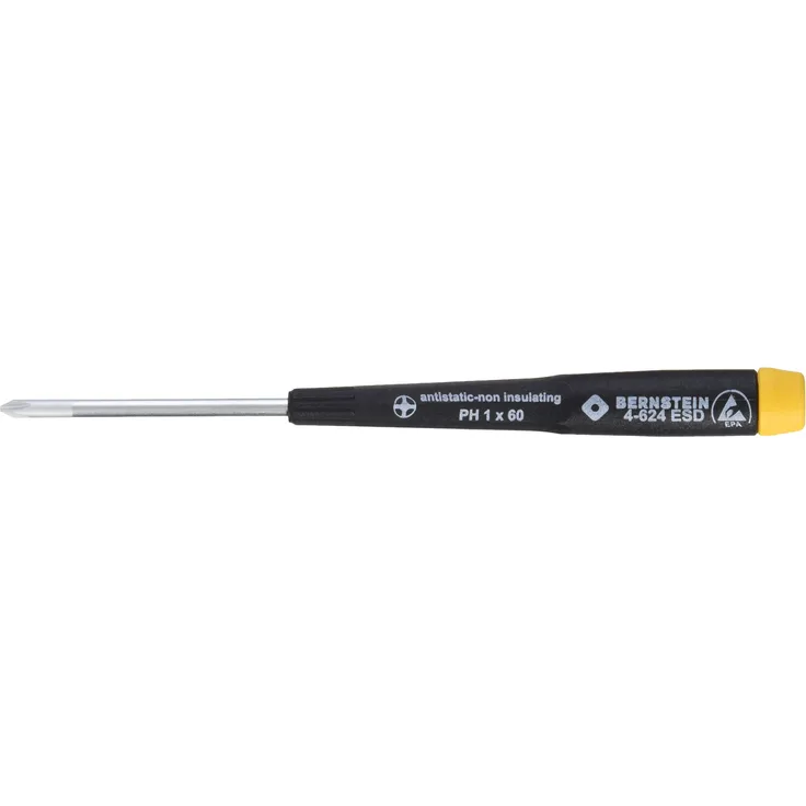 Bernstein Werkzeug GmbH 4-624 KS-Schraubendreher, Größe 1, mit ableitfähigem Heft, Klingenlänge 60 mm