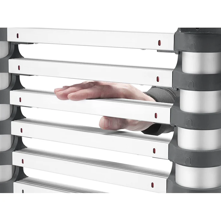 Hailo FlexLine, Alu-Sicherheits-Teleskopleiter, 11 Sprossen – Bild 5