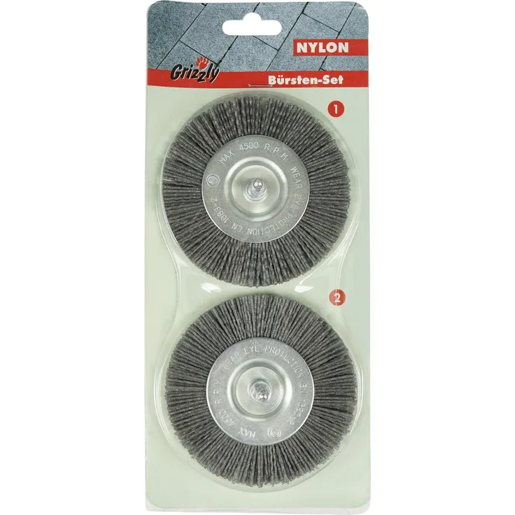 Grizzly Tools Ersatzbürsten Nylon zu Fugenbürste für Fugenbürste EFB 401