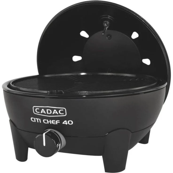 Cadac Citi Chef 40 Black, 50mbar Tragbarer Gasgrill 5610-20-04-DE, Maße 33 x 42,2 x 42,2 cm – Bild 2