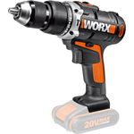Worx WX372.9 Akku Schlagbohrschrauber 20V - 50Nm,2-Gang-Getriebe & LED-Licht - zum Schrauben,Bohren & Schlagbohren mit Doppelbit, ohne Akku & Ladegerät