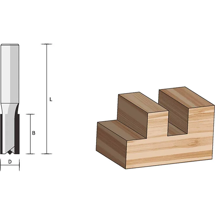 FAMAG Nutfräser mit Stirnschneide HM 16x32x63mm, Schaft 8mm - 3167.016