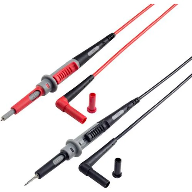 VOLTCRAFT Sicherheits-Messleitung (4mm Sicherheits-Stecker - Prüfspitze) 1.00m Black, Rot