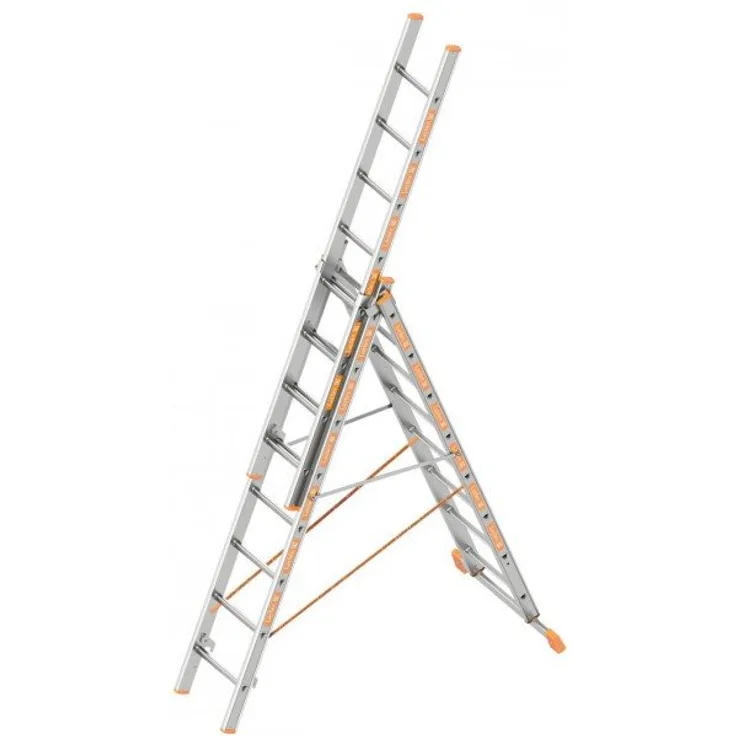 Layher Topic 1040 Allzweckleiter 3x8 Sprossen, 2,50m bis 5,90m