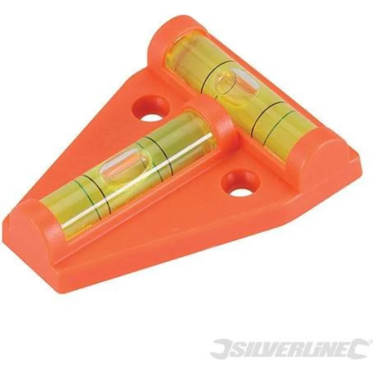 Silverline 250450 Mini-Wasserwaage mit Horizontal- und Vertikallibelle 60 x 45 mm