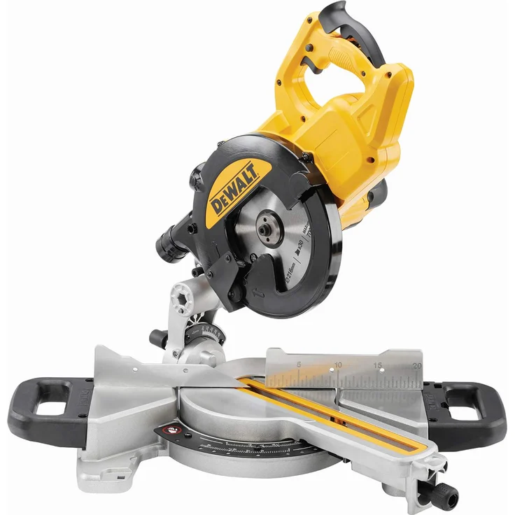 DeWalt Paneelsäge (1,400 Watt, 216 mm Sägeblatt-ø, mit XPS-Schnittlinienanzeige, innen liegender Posaunenauszug, ideal für die Montage, inkl. 24 Zahn HM-Sägeblatt und Zubehör) DWS774 – Bild 1