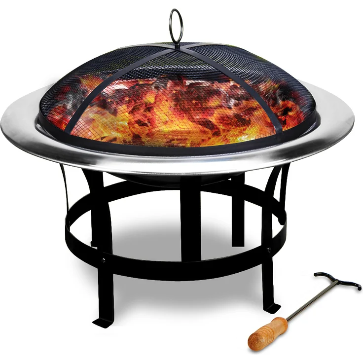Deuba Feuerstelle aus Edelstahl Ø 75cm (101097) – Bild 2