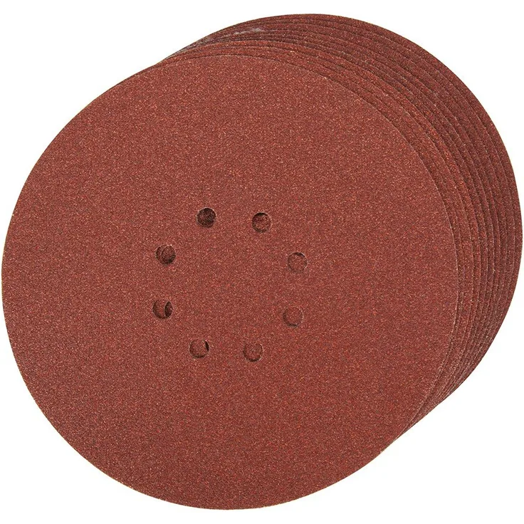 Silverline 274762 Klettschleifscheiben, gelocht, 225 mm, 10er-Pckg. 60er-Körnung