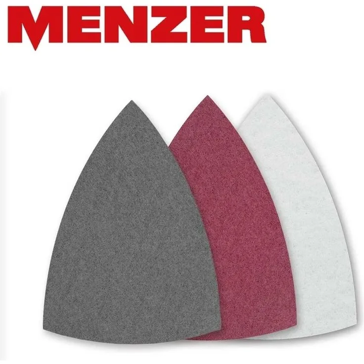 10 MENZER Schleifvliese f. Deltaschleifer, 150 x 100 mm - fein - Normalkorund