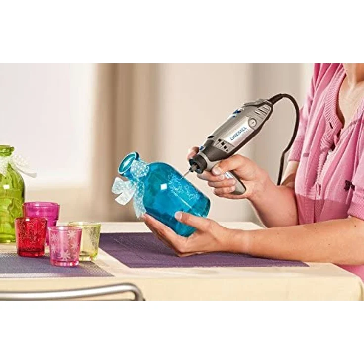 Dremel 7103 Diamantbestückter Mehrzweck Fräser, Zubehör Set für Multifunktionswerkzeug mit 2 Fräser 2.0mm zum Schnitzen, Gravieren und Fräsen von Glas, Porzellan, Kunststoffe, Gummi, Keramik – Bild 3