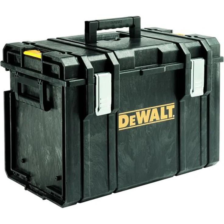 DeWalt Tough Box Werkzeugbox - Werkzeugkiste (sehr geräumige, stabile und tiefe Werkzeugbox für große Elektrowerkzeuge, IP65 - staubdicht und spritzwassergeschützt, bis 50kg Traglast), DS400