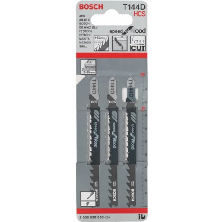 Bosch Professional 2608630560 Stichsägeblatt 3 Stichsägeblätter T 144 D – Bild 1