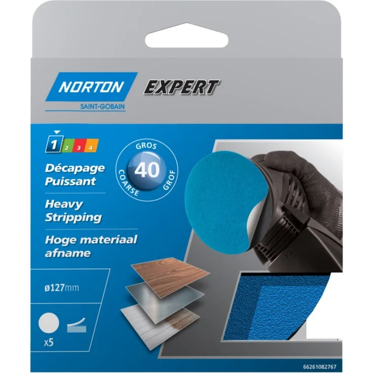 Norton expert Schleifscheiben Norgrip 5, Durchmesser 127 mm, 40