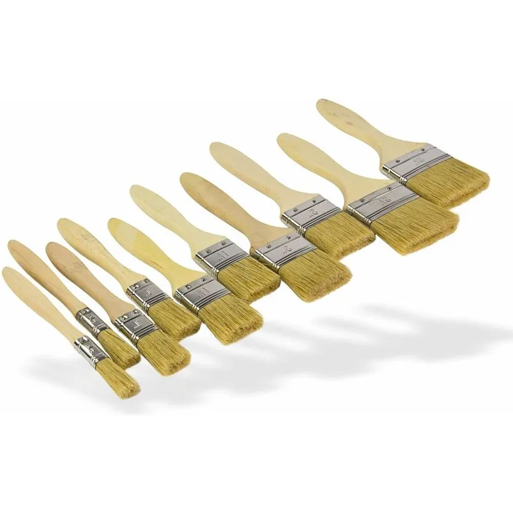 DEMA Malerpinsel Pinselset 13-63 mm 10 tlg. Lasurpinsel Pinsel set Malerbedarf