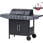 Barbecue El Fuego Gasgrill Dayton schwarz BBQ Smoker Grillwagen Gartengrill