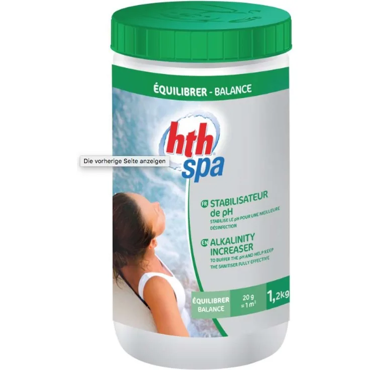 hth Spa Alkanal / Alkalinity Increaser 1,2 Kg pH Stabilisator erhöht die Alkalität (TAC)