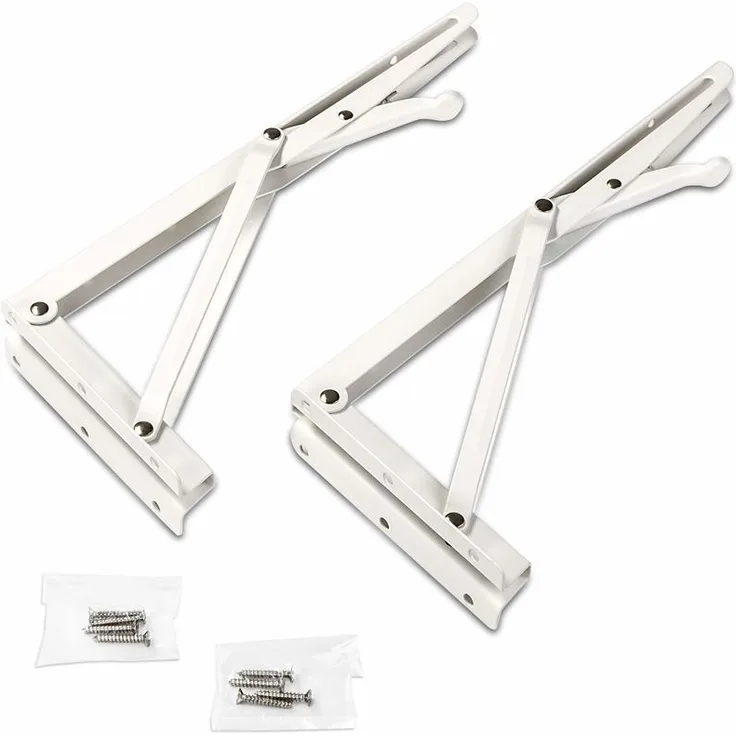 So-tech - 1 Paar Klappkonsolen L: 315 x 146 mm weiß Tragkraft 55 kg