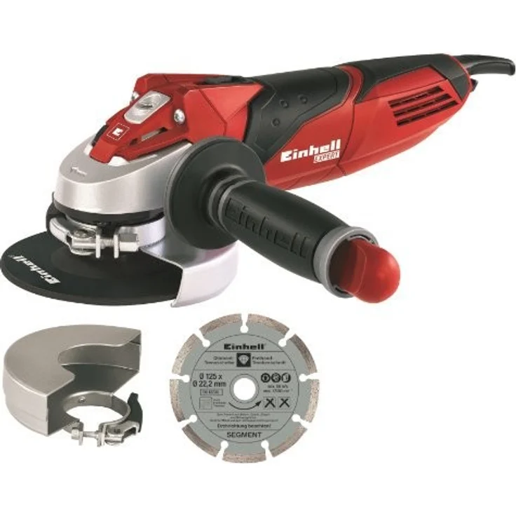 Einhell Winkelschleifer TE-AG 125-750 Kit (750 W, Scheiben-Ã˜ 125 mm, Schlüssel im Zusatzhandgriff, inkl. Dia-Trennscheibe, Scheibenschutz, im Koffer) – Bild 8