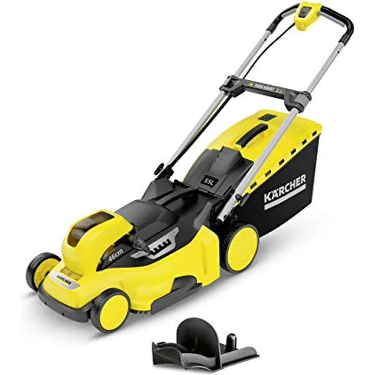 Kärcher LMO 36-46 Battery Akku-Rasenmäher - Schnittbreite 46 cm, Schnitthöhe 20-70 cm, 55 Liter Fangkorb, inkl. Mulchkeil, Flächenleistung je Akkuladung 650 m² - Ohne Akku - 1.444-472.0, 36 V – Bild 1