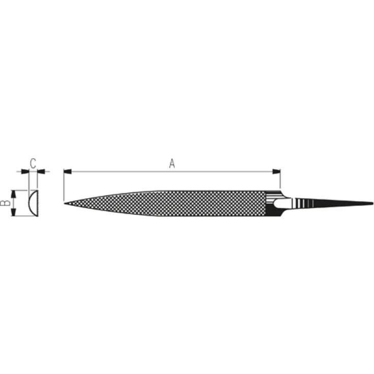 Dick Präzisionshalbrundfeilen 150 mm Hieb 1 normale Form (11561510)