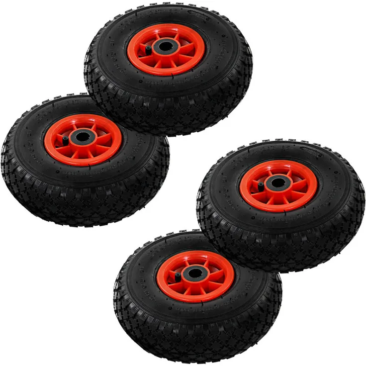 vidaXL Sackkarrenräder 4 Stk. Gummi 3,00-4 (245x82)