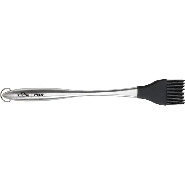Napoleon Grillpinsel, Edelstahl, mit Silikonborsten, hitzebeständig, 29 cm