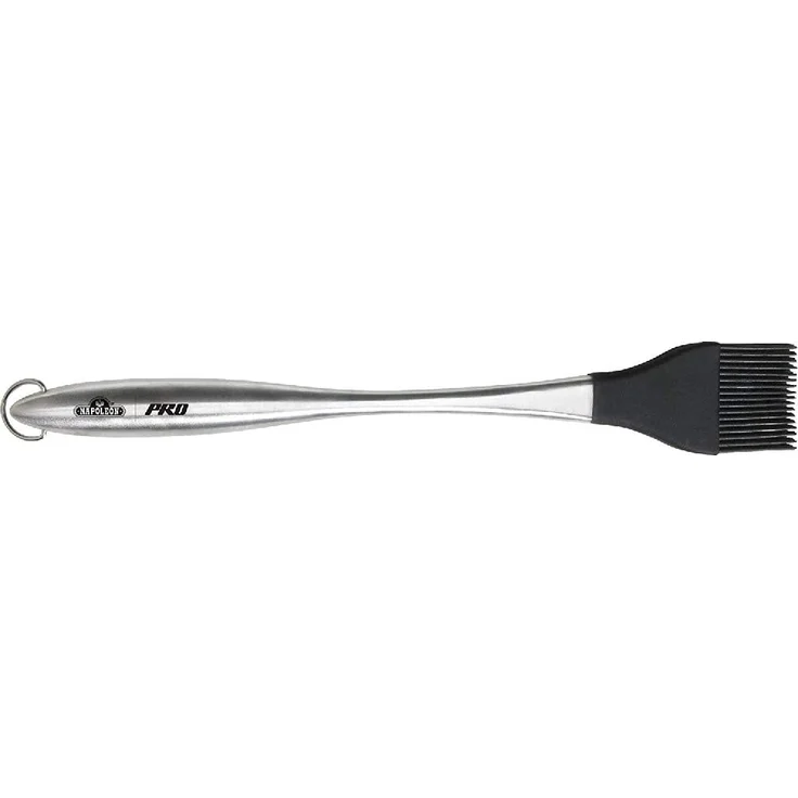 Napoleon Grillpinsel, Edelstahl, mit Silikonborsten, hitzebeständig, 29 cm – Bild 1