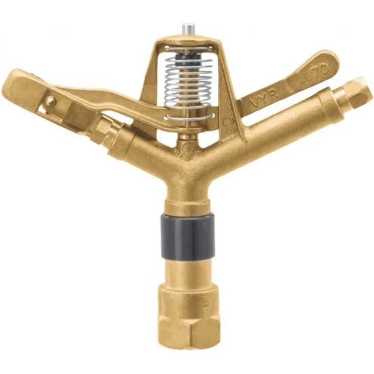 Geka 706348SB Kreis-Regner V70 20.5 m IG G 1 Zoll MS 6.3 4.8 mm, Silber/Gold, 18 8 13 cm