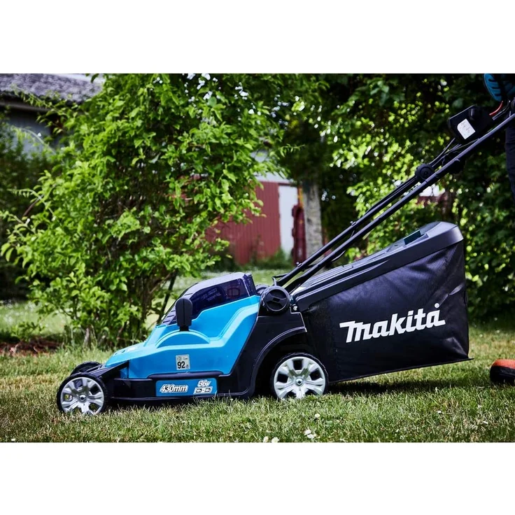 Makita DLM432PT2 Akku-Rasenmäher 2x 18 V / 5,0 Ah, mit 2 Akkus + Doppelladegerät, Schnittbreite 43cm – Bild 12