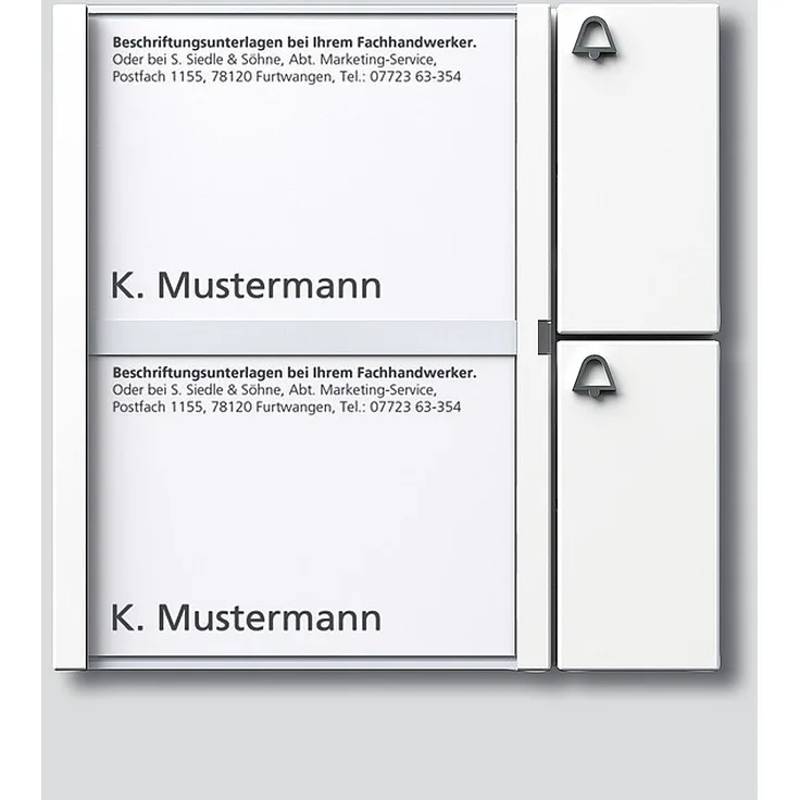 Siedle und Söhne TM 612-2 W Tasten-Modul 2 Ruftasten