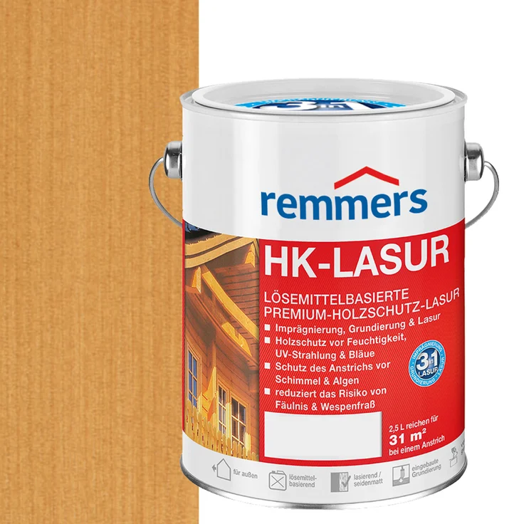 Remmers - Remmers HK-Lasur 2,5 L Eimer Eiche hell - braun – Bild 1