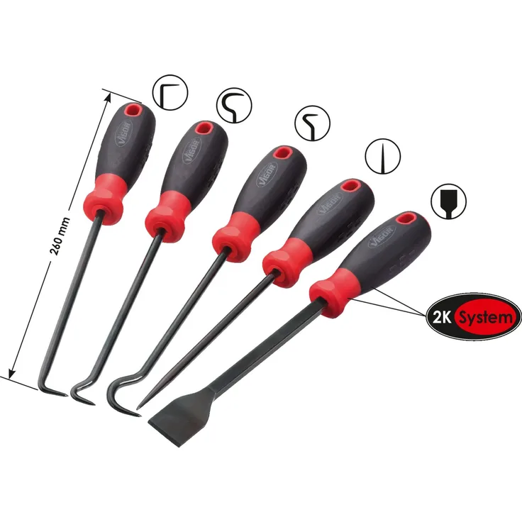 Vigor V5045 Haken-und Schaber-SatzV5045 ? Gesamtlänge: 260 mm