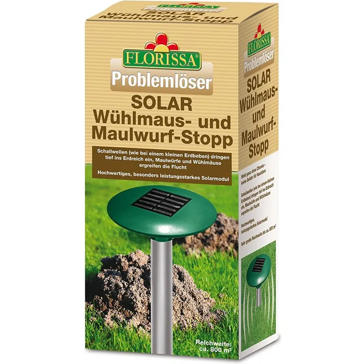 Florissa Problemlöser 48623 SOLAR Wühlmaus- und Maulwurf-Stopp, Grün