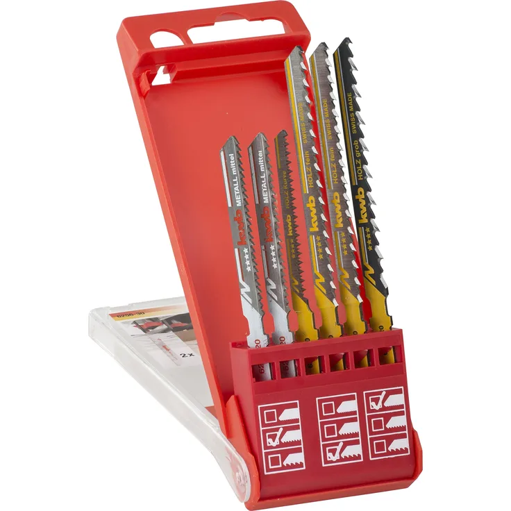 KWB 6256-20 Stichsägeblätter-Set, 6-teilig, Einnockenschaft