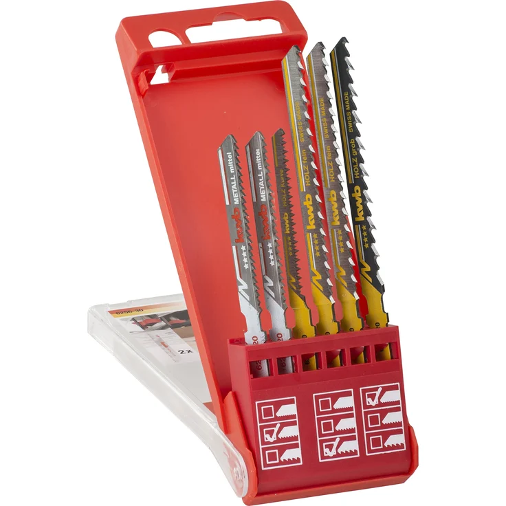 KWB 6256-20 Stichsägeblätter-Set, 6-teilig, Einnockenschaft