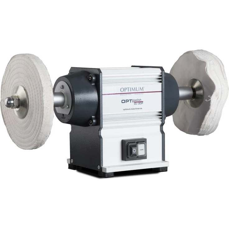 Optimum Poliermaschine OPTIpolish GU 20P (für Metall, wartungsfreier Motor 0,6 kW, 2X Polierscheiben), 3101540 – Bild 1