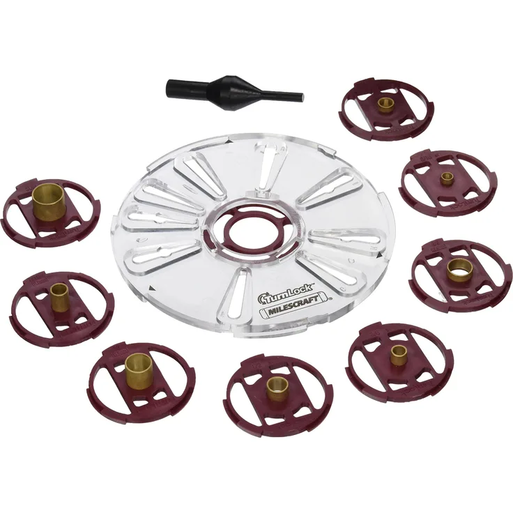 Milescraft 1201 Bodenplatte/Bushing-Set für Router