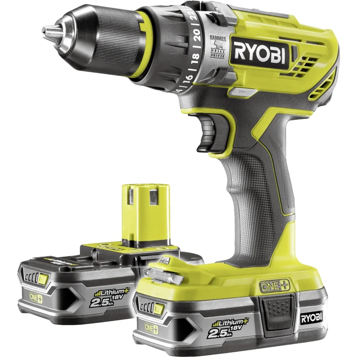 Ryobi Akku-Schlagbohrschrauber R18PD3-225S,18Volt,grün-schwarz,2x Li-Ionen