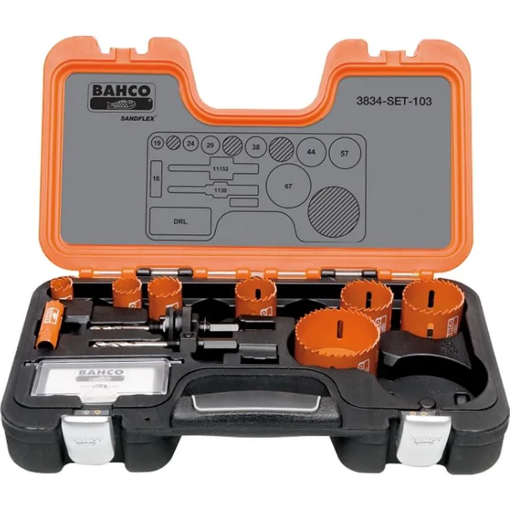 Bahco 3834-SET-103 BH3834-SET-103 Lochsägen-Satz Sandflex, 11-teilig
