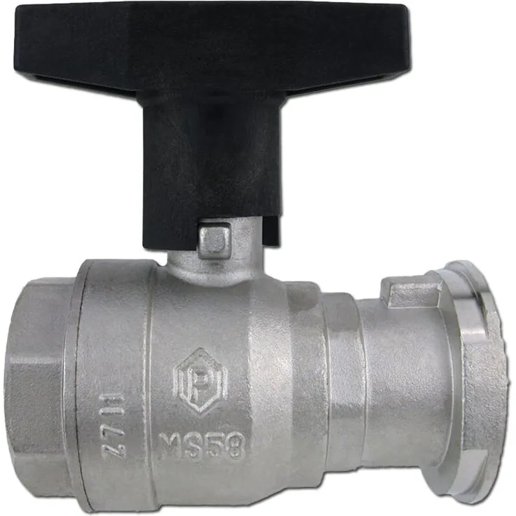 PUTEUS ISO Pumpenkugelhahn 1 1-4 Zoll DN32 mit Kunststoff T-Griff