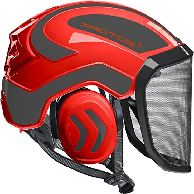 Protos Integral Arborist Rot-Grau Forsthelm