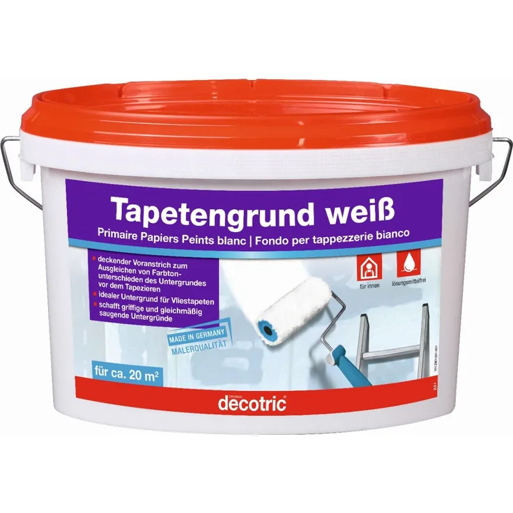 Decotric Tapetengrund 2,5 l, weiß