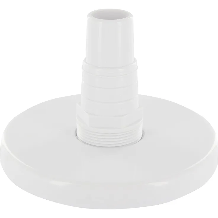 Steinbach S1 Massivpool-Einzelkomponente Saugplatte, Ø 158 mm, mit Ø 32-38 mm Schlauchtülle x 1,5 Zoll Außengewinde, 060902