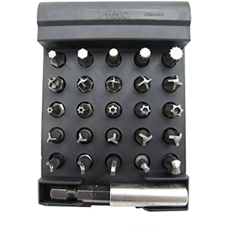 Felo 0715751565 Sicherheit Bitbox Set, 25 Sicherheit Tipp Bits und 2,5 cm Magnet Halter