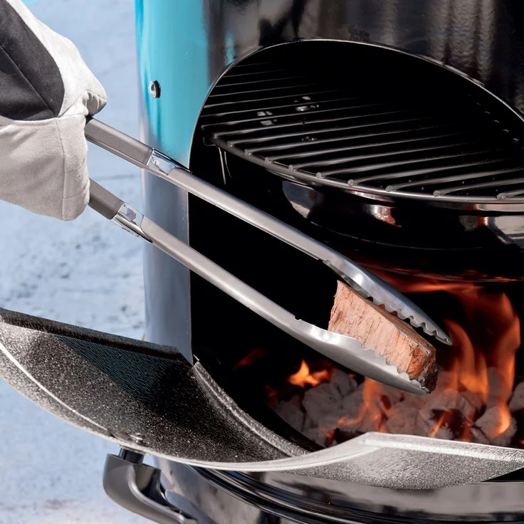 Weber 6625 Premium Grillbesteckset 2-teilig Grillwerkzeug, Edelstahl, 45 cm lang, Zange und Wender, schwarz silber – Bild 7