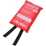 Löschdecke 1m² Feuerdecke Feuerlöschdecke Fiberglas Brandlöscher Feuerlöscher