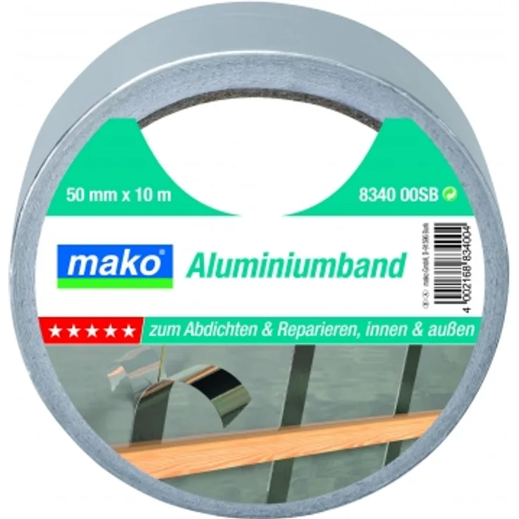Mako PREMIUM Aluminiumband 50mm x 10m Nr. 83400 Aluminiumklebeband Aluklebeband