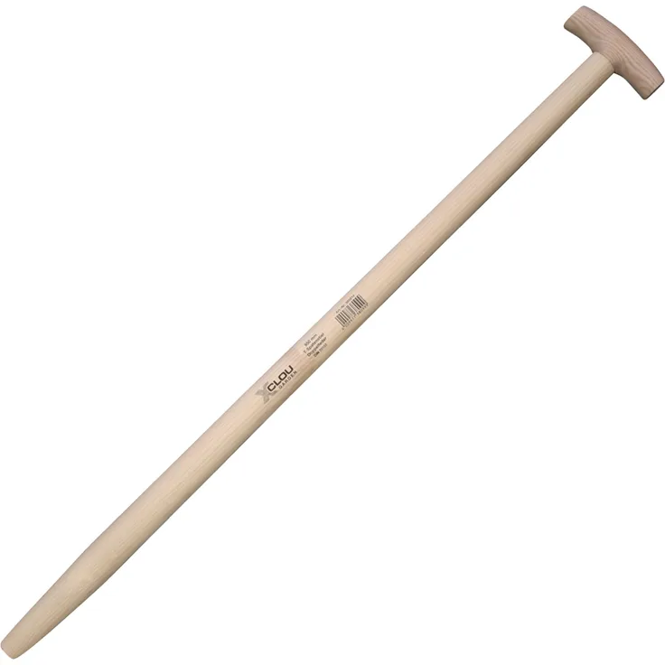 Xclou Garden Spatenstiel für Ideal, T-Griff, Esche, 950mm, Beige